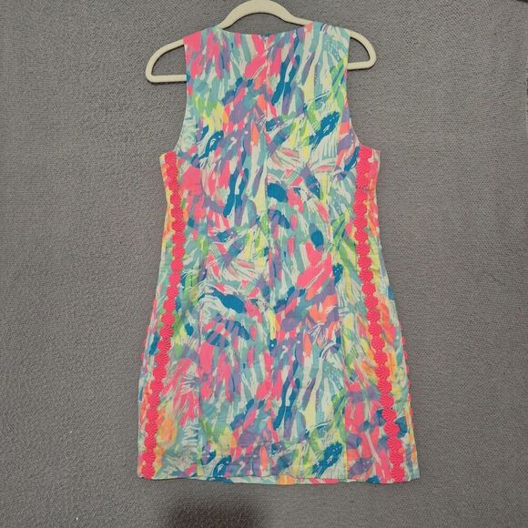 Lilly Pulitzer Women's Mila Sparkling Sands Pink Lace Shells Shift Dress 27689 - Picture 5 of 7